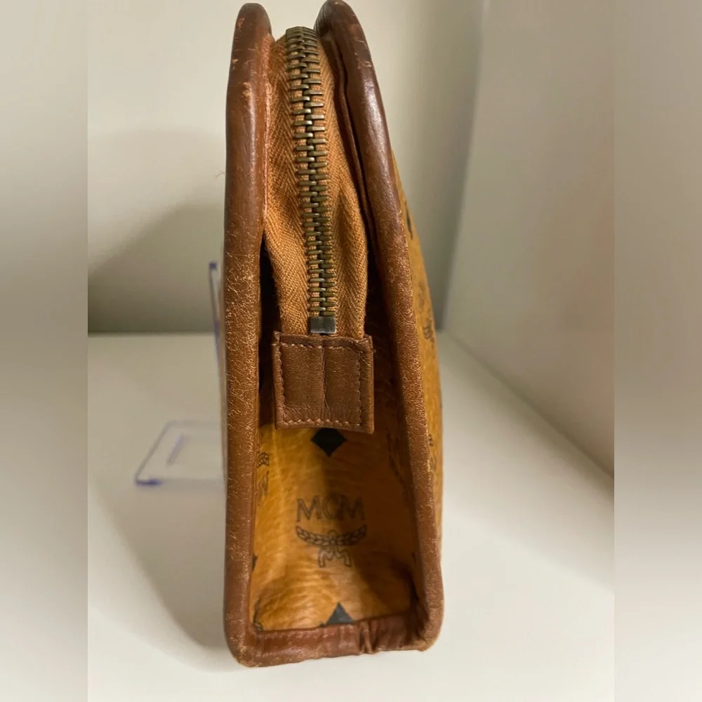 MCM Leather Clutch Vintage Bag Authentic